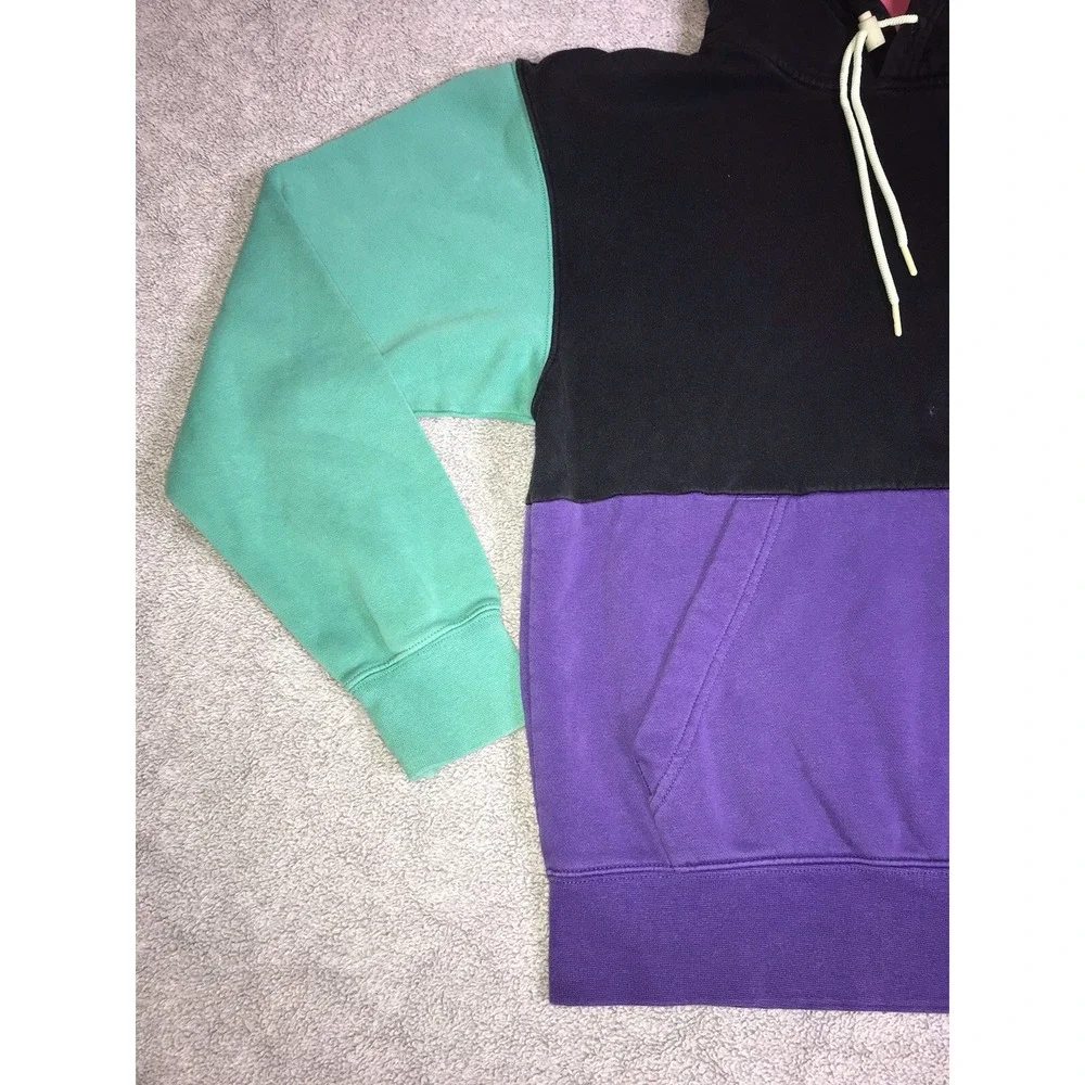 Nike‎ Air Jordan Retro Color Block Pullover Hoodie Sweatshirt Pocket Mens Small